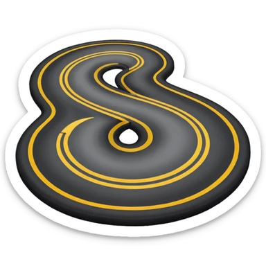 simple road, winding or straight sticker