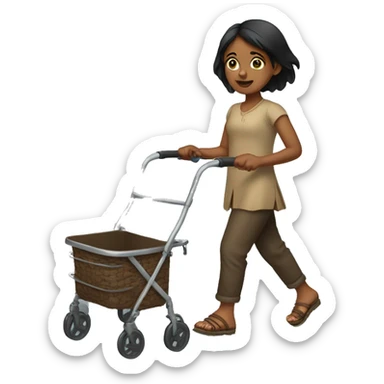 Probably be dark though Indian girl with walker sticker