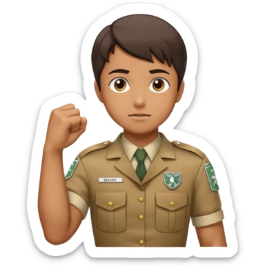 Shinzou wo sasageyo and fist on the chest sticker