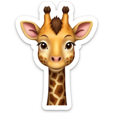 portrait of giraffe, front view sticker