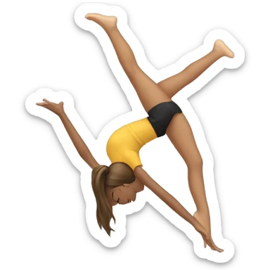 A teen doing a split  sticker