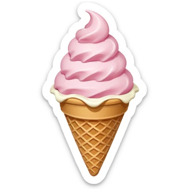 Sorvete rosa e branco sticker