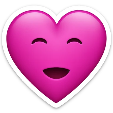 magenta heart sticker