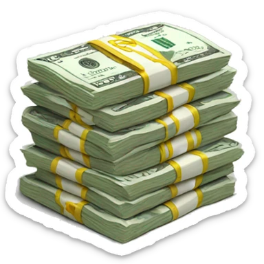 Money stacked  sticker