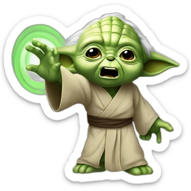Yoda slapping someone sticker