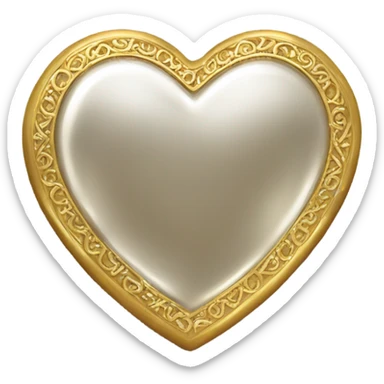 Golden heart sticker