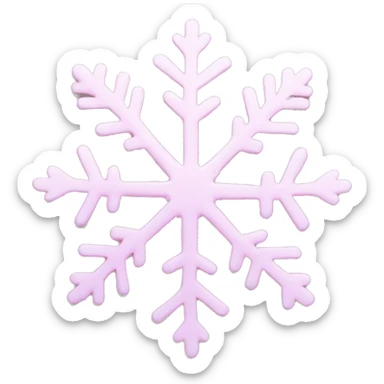 pastel pink snowflake  sticker