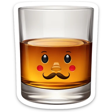 glass of whiskey labeled Jim Beam sticker