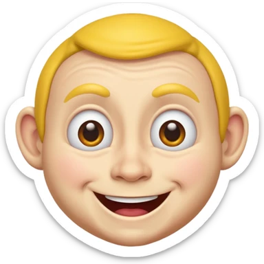 dopey emoji, dazed look, raised eyebrows sticker