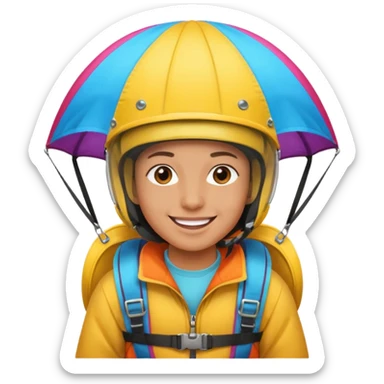 Cycling with parachute sticker