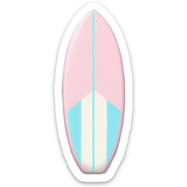 surf board light pink and light blue sticker