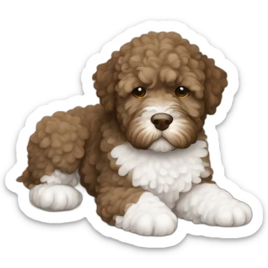 A Lagotto Romagnolo going to sleep, zzz sticker