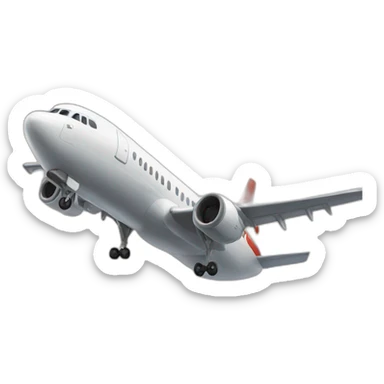 Comercional airplane landing sticker
