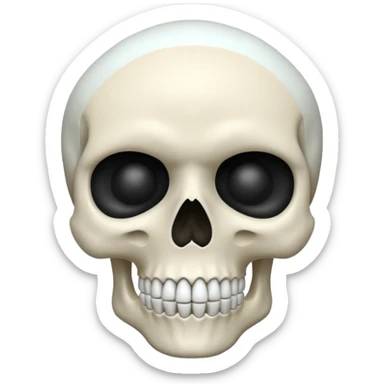 Skull mewing sticker