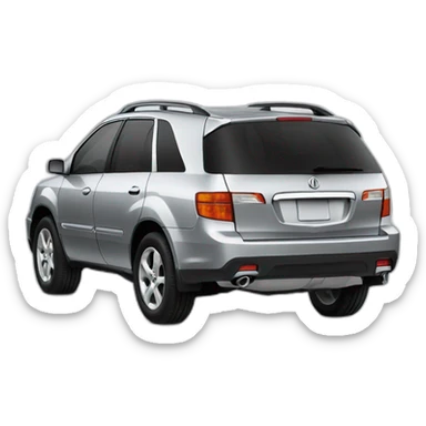 2002 Acura mdx in silver sticker