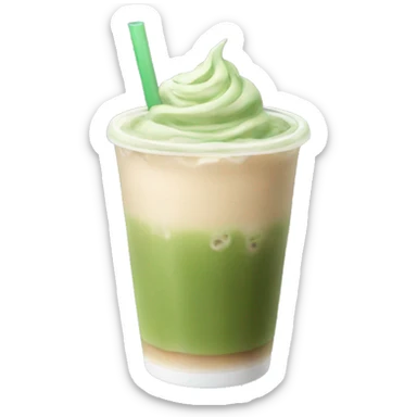 Matcha iced latte sticker