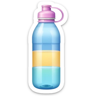 Colorful shiny pastel water bottle sticker
