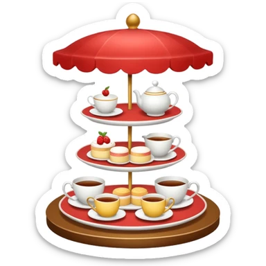 afternoon tea stand sticker