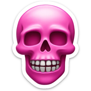 Pink skull sticker