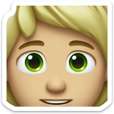guy with dirty blonde hair and green eyes sticker