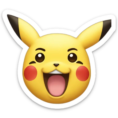 pikachu face sticker