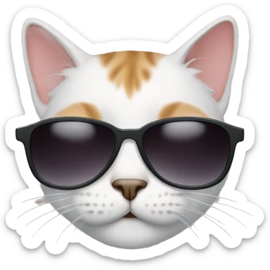 Cat with sunglasses sticker