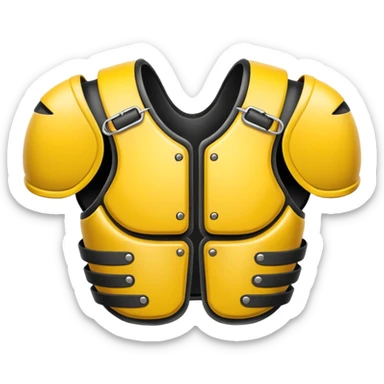 yellow predator bone shoulder pads sticker