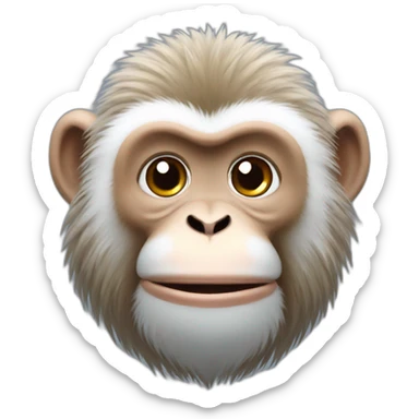 snow monkey happy sticker