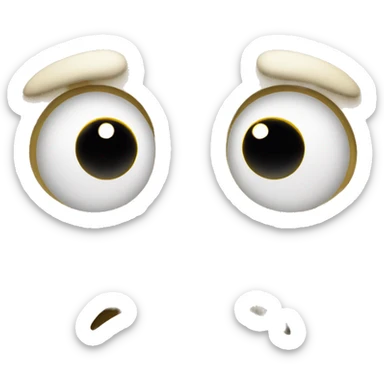 Make a normal yellow circle emoji but make the eyes and mouth like this :3 sticker