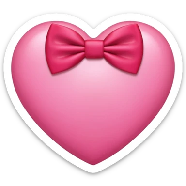 Pink heart with bow tie  sticker