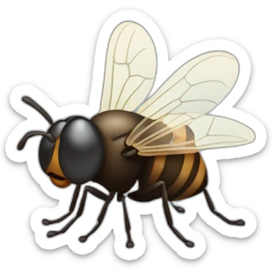 a fly that eats a poop sticker