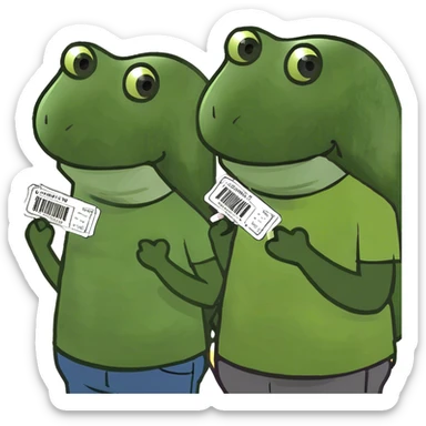 People standing in line at Concert sticker