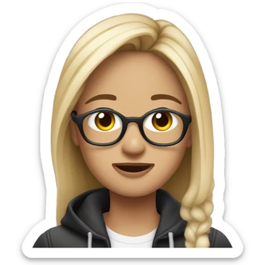 Tech bloger make tiktok video sticker