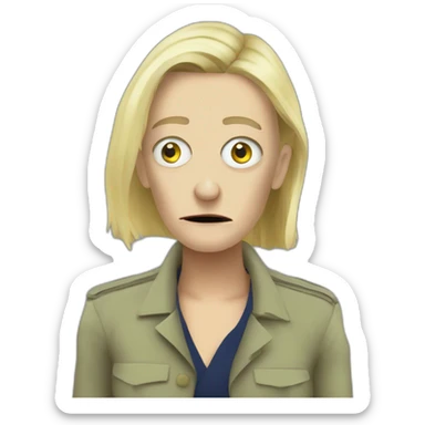marine lepen zombie sticker