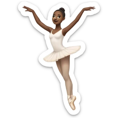 Ballet dancer in thigh highs sticker