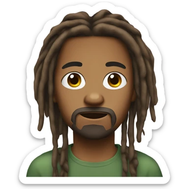 dreadhead teenager with a goatee sticker