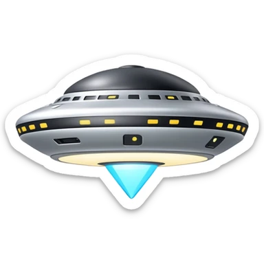 Ufo minimal high technology, and color to be sliver  sticker
