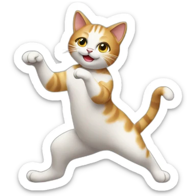 Dancing cat sticker