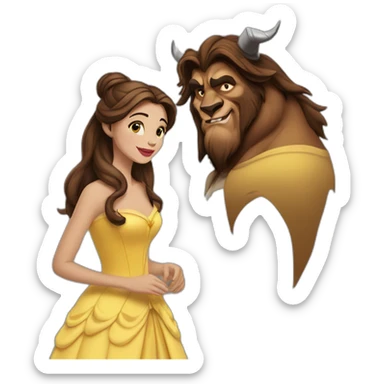beauty and the beast sticker