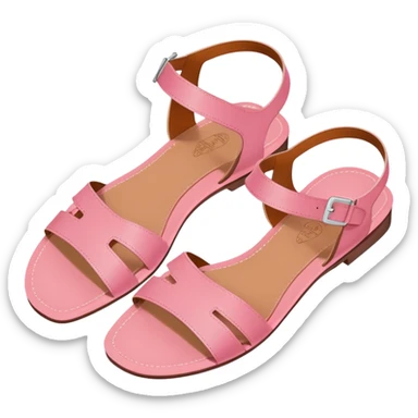 pink hermes oran sandals sticker