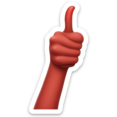 thumbs up with long red finger nails sticker