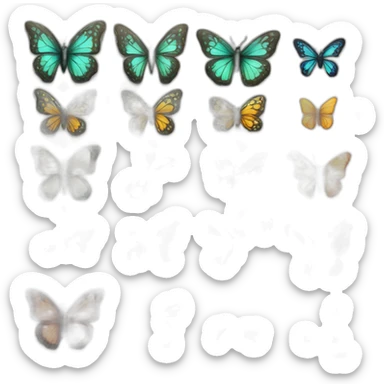 Mariposa emoticon sencilla que no sea realista si no mas tipo dibujo  sticker