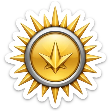 Verification badge with spikes  sticker