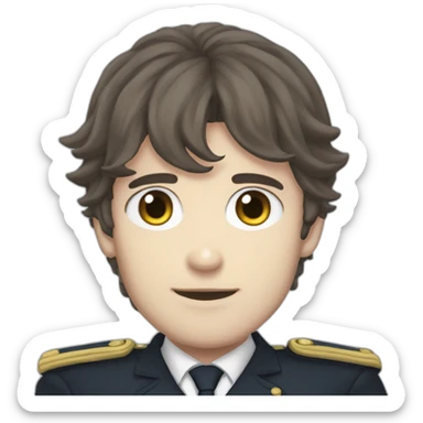 Macron manga sticker