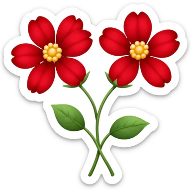 symbolic representation of sex using two intertwined flowers sticker