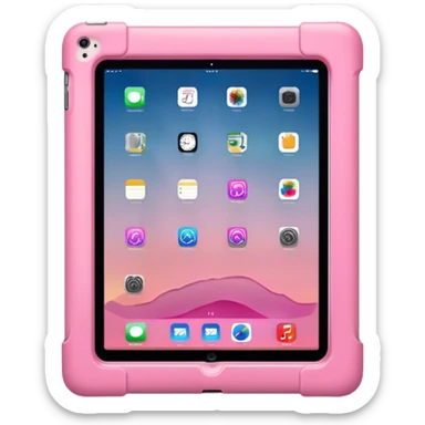 iPad 11 air with a pink case sticker