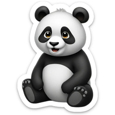 cool panda sticker