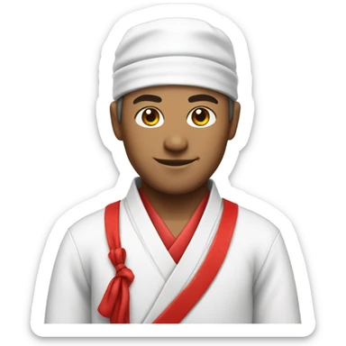 sushi master with red bandana white skin sticker