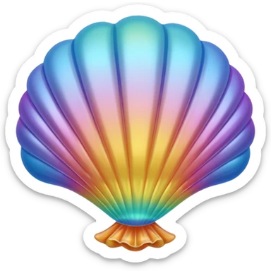 Seashell balloon style sticker