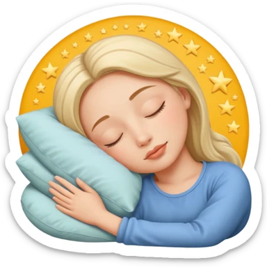 Emotionally deep, intuitive, sometimes escapist — but the best person to cry, create, and dream with. woman sleeping and dreaming  sticker
